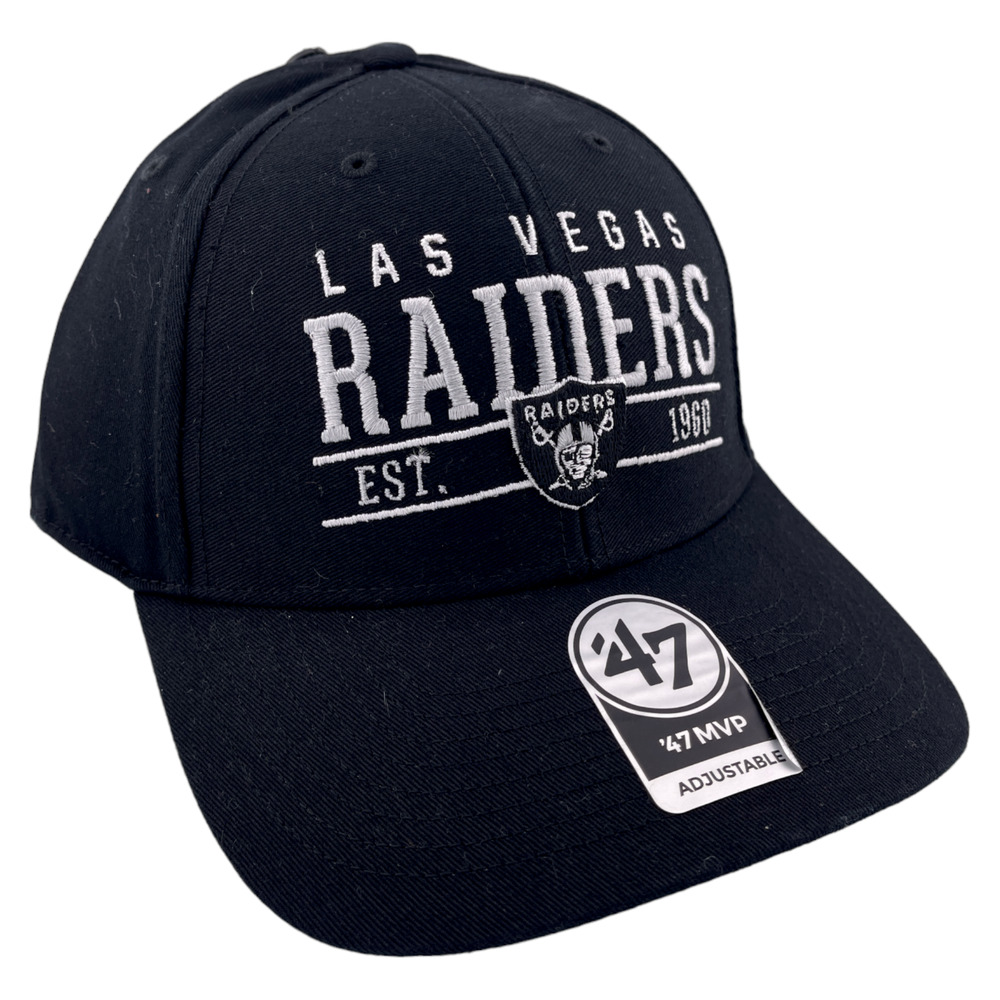 '47 Brand MVP Las Vegas Raiders NFL Centerline Black Adjustable‎ Hat Cap